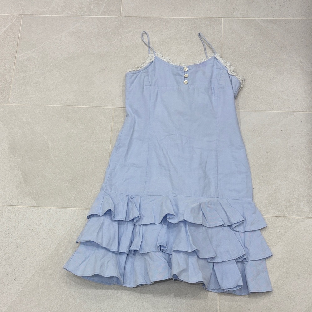 Ralph Lauren Light Blue Ruffle Dress